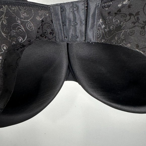 Bali 42DDD Bra Womens Black Underwire Floral Adjustable Straps Back Clasp - Picture 5 of 16